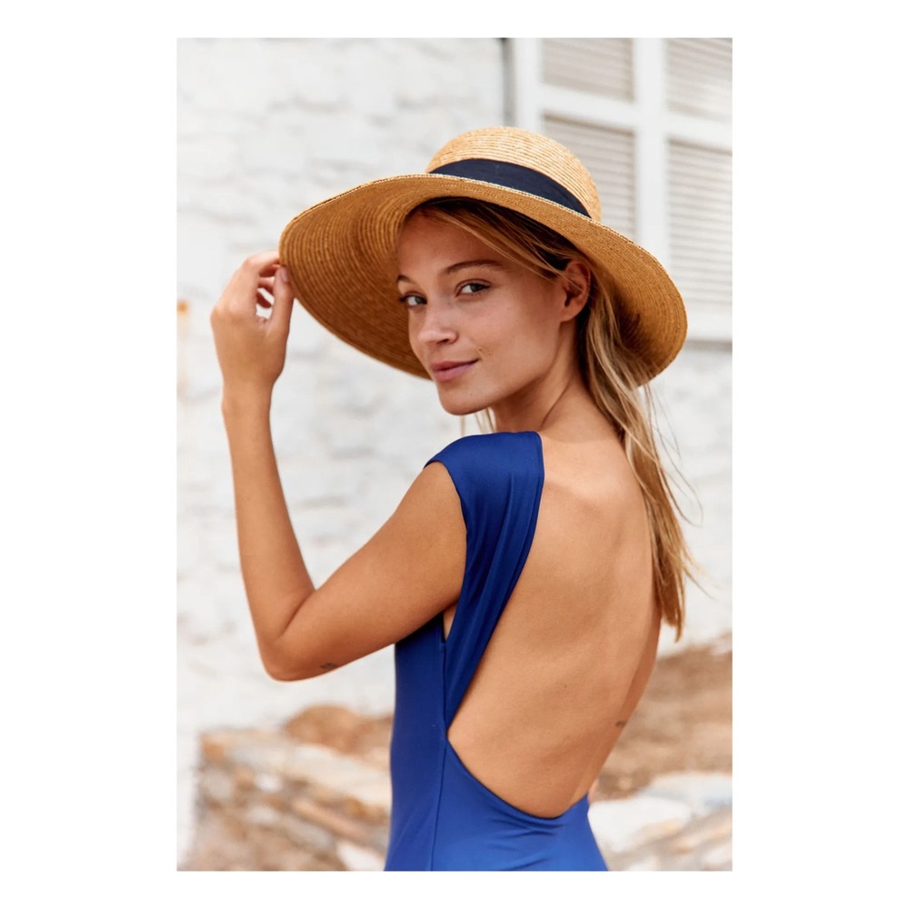 NWT Smallable Sandy Midnight Blue Backless Swimsuit Size S/M